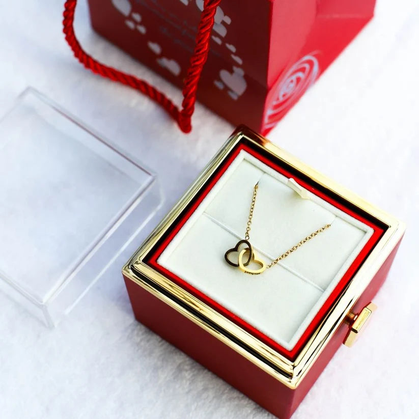 The Spin of Love Interlocking Hearts Gift Box Gift Set