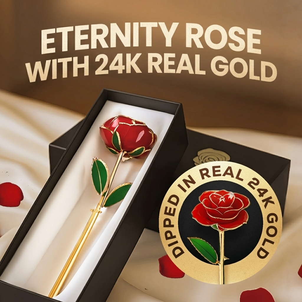 24K Gold Eternity Rose