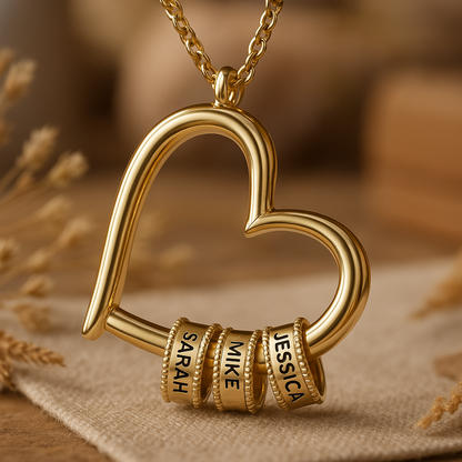 Family's Love Engraved Pendant with LED Gift Box