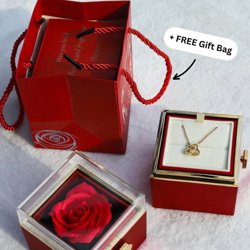 The Spin of Love Interlocking Hearts Gift Box Gift Set