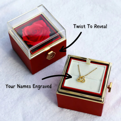 The Spin of Love Interlocking Hearts Gift Box Gift Set