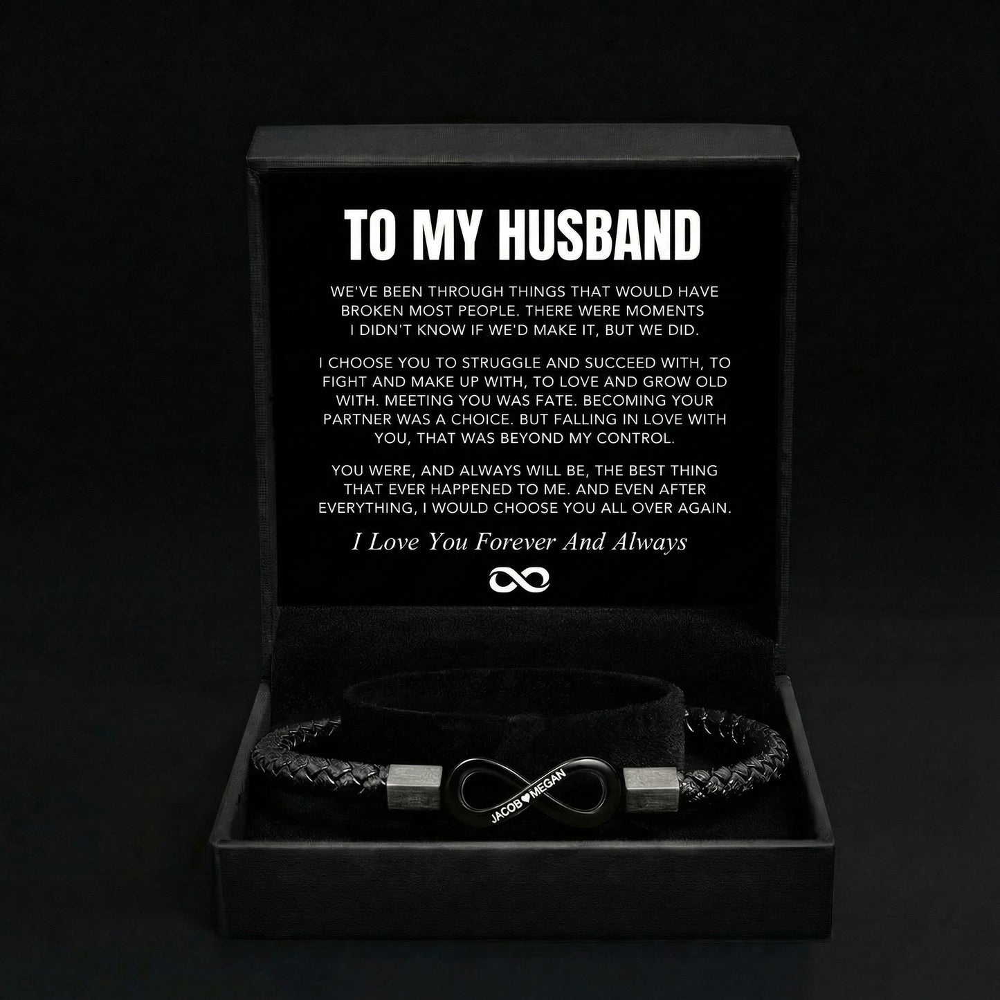 "Für meinen Mann" - Personalisiertes Infinity-Armband