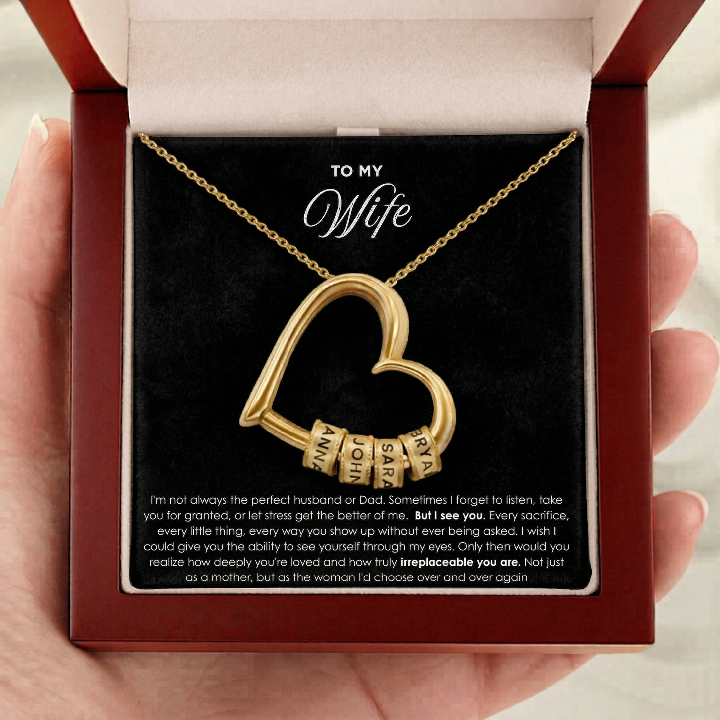 The Heart of Our Family - Personalized Beads Necklace