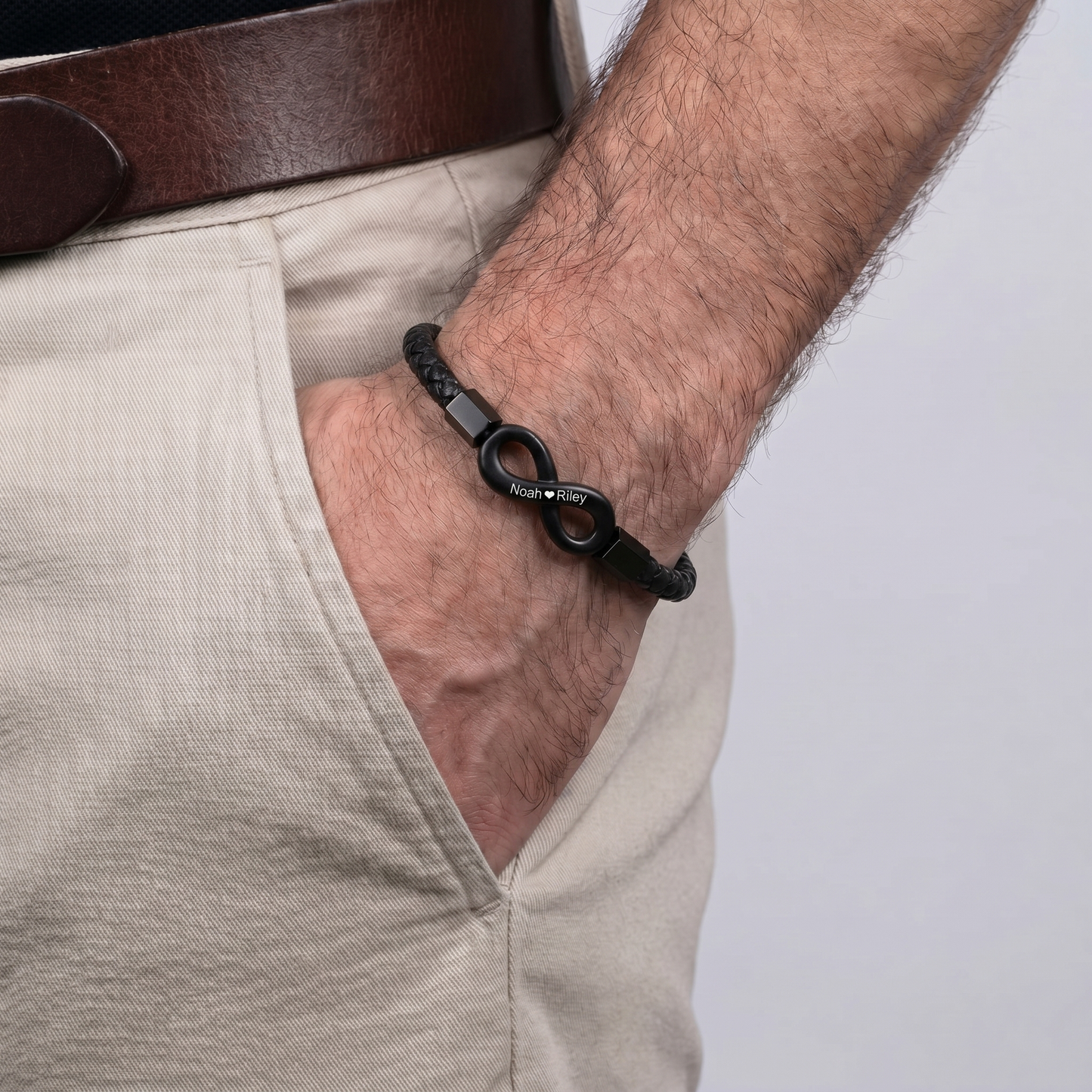 "Für meinen Mann" - Personalisiertes Infinity-Armband