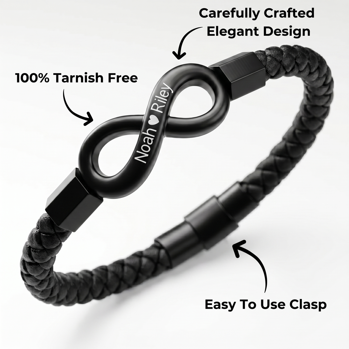 "Für meinen Mann" - Personalisiertes Infinity-Armband
