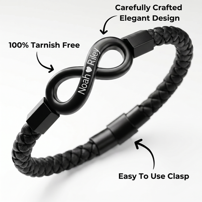 "Für meinen Mann" - Personalisiertes Infinity-Armband