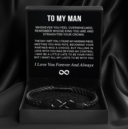 "To My Man" - Infinity Personalized Bracelet