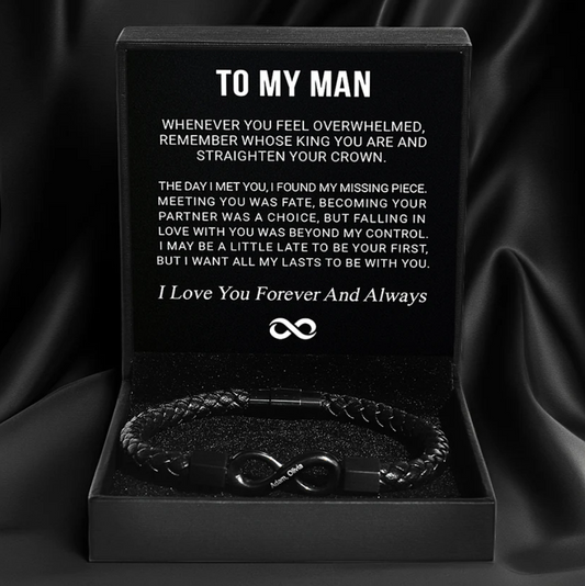 "To My Man" - Infinity Personalized Bracelet